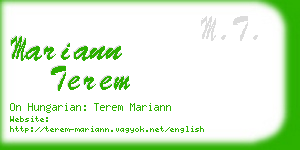 mariann terem business card